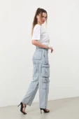 Kargo Cepli Jean Pantolon Buz Mavi thumbnail 8
