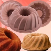 Silikon Burgu Desenli Kek Kalıbı - 4