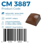 Polikarbon Kare Pralin Çikolata Kalıbı 12 gr | Cm-3887 thumbnail 7