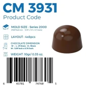 Polikarbon Yuvarlak Pralin Çikolata Kalıbı 10 gr | Cm-3931 thumbnail 6