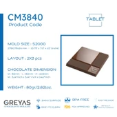 Polikarbon Kare Tablet Çikolata Kalıbı 80 gr | Cm-3840 thumbnail 5