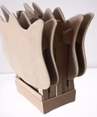 Çanta zigon 90225 kalpli Sehpa Dörtlü HAM Model Ahşap MDF HAM CNC Kesim El Yapım - 5