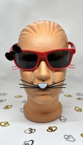 Parti Gözlük Kırmızı Kedi thumbnail 2