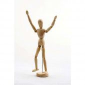 Ahşap Model Manken Ahşap Robot 14 Cm - 1