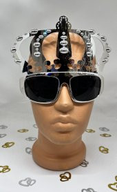 Parti Gözlük Gümüş Taç thumbnail 4