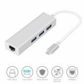 CODEGEN CDG-CNV85 USB 3.0+RJ45 USB 3.1 TYPE-C HUB - 3