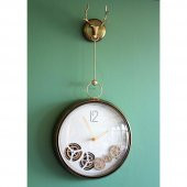 Çarklı Geyikli Duvar Saati Alk1587 Dekoratif Hediyelik - 2