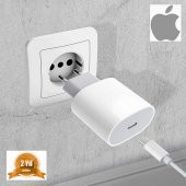 Orjinal Apple iPhone 14 Plus 20W Hızlı Şarj Aleti Seti USB-C MHJE3TU-A + MQGJ2ZM/A (Kablo Dagil) - 1