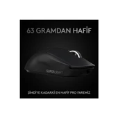 Logitech G PRO X Superlight Hero Siyah Kablosuz Oyuncu Mouse - TEŞHİR - 2