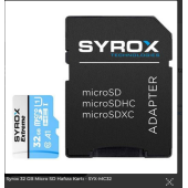 Syrox 32 GB MicroSDHC Class 10 UHS-I Hafıza Kartı + Adaptör thumbnail 1