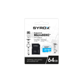 Syrox 64 GB MicroSDHC Class 10 Hafıza Kartı + Adaptör - 64GB HAFIZA KARTI 64 GB HAFİZA KARTİ - 1