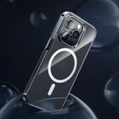 Vendas iPhone 14 Pro Max Uyumlu Magnetik Crystal Wireless Şarj Destekli Magic Fit Silikon Kılıf - 8