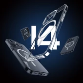 Vendas iPhone 14 Pro Max Uyumlu Magnetik Crystal Wireless Şarj Destekli Magic Fit Silikon Kılıf - 3