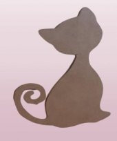 Hobi Adn 90227 Dekoratif Pano Kedi CNC Kesim Ahşap HAM MDF MODEL  El Yapım - 1