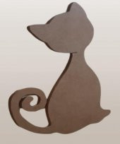 Hobi Adn 90227 Dekoratif Pano Kedi CNC Kesim Ahşap HAM MDF MODEL  El Yapım - 3