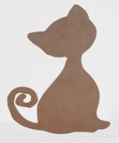 Hobi Adn 90227 Dekoratif Pano Kedi CNC Kesim Ahşap HAM MDF MODEL  El Yapım - 4