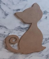 Hobi Adn 90227 Dekoratif Pano Kedi CNC Kesim Ahşap HAM MDF MODEL  El Yapım - 5