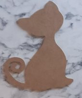 Hobi Adn 90227 Dekoratif Pano Kedi CNC Kesim Ahşap HAM MDF MODEL  El Yapım - 6