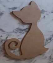 Hobi Adn 90227 Dekoratif Pano Kedi CNC Kesim Ahşap HAM MDF MODEL  El Yapım - 7