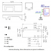 PRO-OB-440 2.4Ghz Rf Metal Smd Anten  Kablosuz Haberleşme Bluetooth Wifi Iot M2m Wireless Wlan Zigbee - 8
