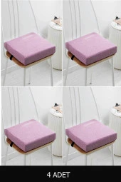 RevuBaby Sandalye Minderi Sünger Dolgulu Kare Sandalye Konfor Pedi Oturma Minderi 4 cm Kalınlık 4 Adet - 1