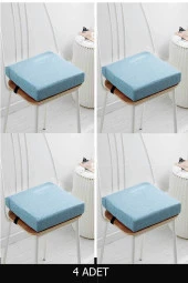 RevuBaby Sandalye Minderi Sünger Dolgulu Kare Sandalye Konfor Pedi Oturma Minderi 4 cm Kalınlık 4 Adet - 1