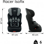Nania Racer 9-36 Isofix Oto Koltuğu - Grey Tech - 5