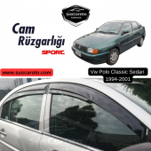 Vw Polo Classic Sedan 1994-2001 Uyumlu Mugen Cam Rüzgarlığı Seti Piano Black 4lü İthal - 1