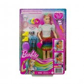Barbie Leopar Desenli Saçlar Bebeği GRN81 - 6