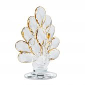 Saray Ottoman Altın Detaylı Cam Tavus Kuşu Biblo - 1