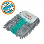 Ev Ofis İş yeri  Zemin Parke Mikrofiber Makarna Temizlik Kurulama Mop Vileda Yedeği 40 Cm EH320 - 1