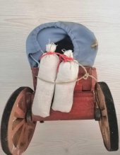 ANTİKA AHŞAP AT ARABASI EL YAPIMI OYUNCAK ARABA - 4