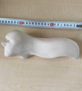 El Yapımı Seramik Biblo İnsan Yüzlü Figür Boyasız thumbnail 2