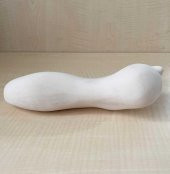 El Yapımı Seramik Biblo İnsan Yüzlü Figür Boyasız thumbnail 3