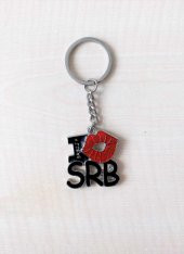 KOLEKSİYONLUK I LOVE YOU SIRBİSTAN YAZILI METAL ANAHTARLIK - 1