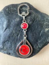 KOLEKSİYONLUK GÜZEL YURDUM TÜRKİYE YAZILI ANAHTARLIK AYYILDIZ NO90 thumbnail 1