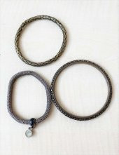 VİNTAGE 3 ADET METAL BİLEKLİK TAKI - 1