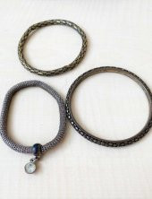 VİNTAGE 3 ADET METAL BİLEKLİK TAKI - 2