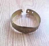El İşi Otantik Bilezik Gerçek Vintage Pirinç Osmalı Takı NO 95 - 1