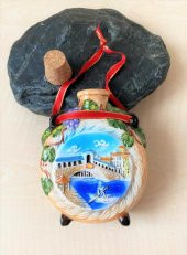 Sanat Taciri - İçki Matarası Seramik Venezia İtalya Venedik Mantarlı Matara - 1