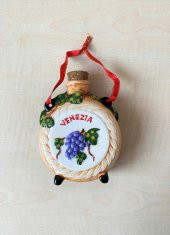 Sanat Taciri - İçki Matarası Seramik Venezia İtalya Venedik Mantarlı Matara - 2