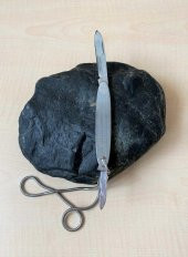 Vintage Çakı Çift Taraflı Çelik Bıçak Kamp Bıçağı TEMİZ thumbnail 1