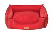 Dubex Premium Mochi Kedi Köpek Yatağı Kırmızı Medium 70x60x23 cm - 1