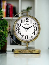 Galaxy Premium Serisi Modern Kadranlı Metal Ofis ve Masa Üstü Saat 20 cm Gold thumbnail 2