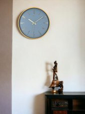 Galaxy D-218-A-7 Dekoratif Kadranlı Duvar Saati Gold thumbnail 3