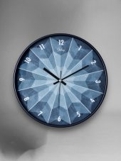 Galaxy D-218-F-1 Modern Kadran 30 CM Sessiz Akar Duvar Saati Mavi thumbnail 1