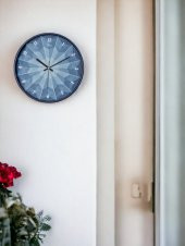 Galaxy D-218-F-1 Modern Kadran 30 CM Sessiz Akar Duvar Saati Mavi thumbnail 3