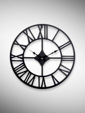 Galaxy DM30 Serisi Roma Rakamlı Metal Duvar Saati Siyah 30 CM - 1