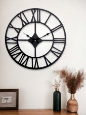 Galaxy DM30 Serisi Roma Rakamlı Metal Duvar Saati Siyah 30 CM - 2