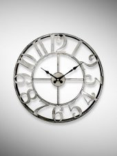 Galaxy DM40GK Rakamlı Metal 40 cm Duvar Saati Gri thumbnail 1